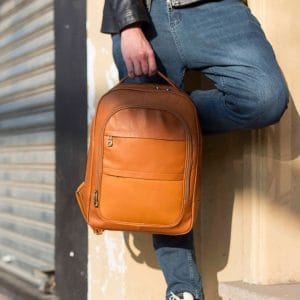 Mochila de Cuero Oxford / Toffee