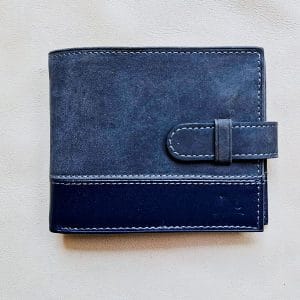 Billetera Cuero Azul Zeus II / Monedero+Tarjetero