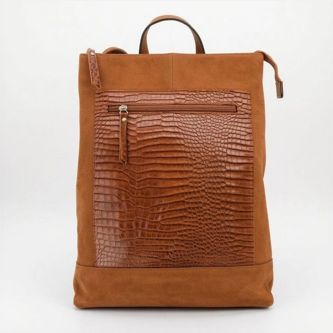 Mochila de Cuero Tote Laptop – Color Terracota
